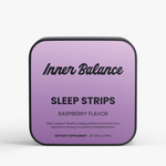 Inner Balance Sleep Strips tin, front view — melatonin sleep strips, raspberry flavor, 30 count